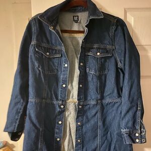 GAP Women's Long Sleeve Denim and Brown corduroy Dresses